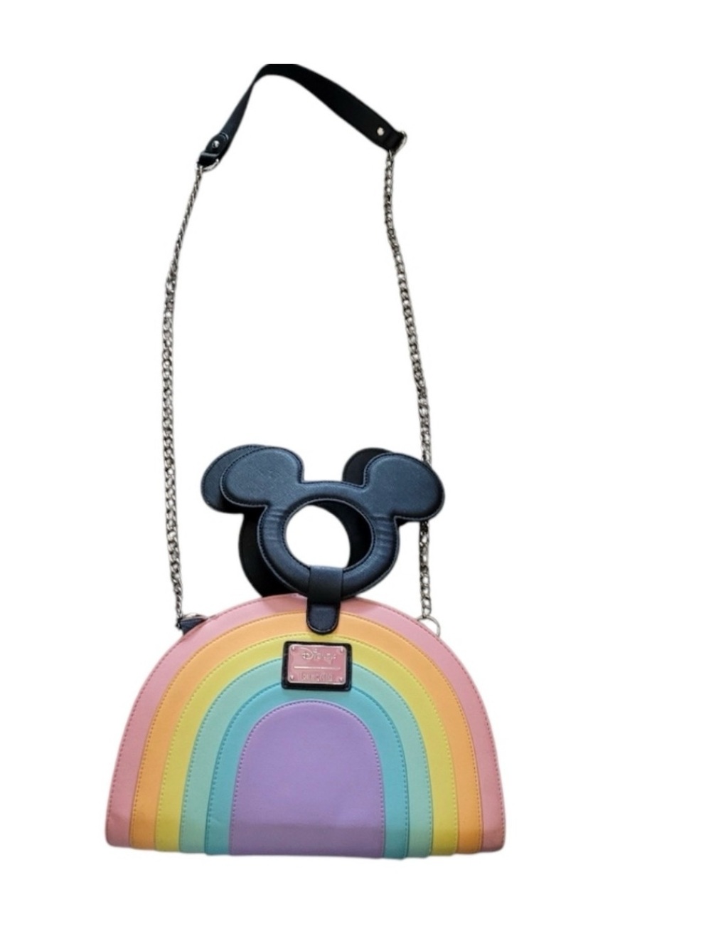 Loungefly x Disney Mickey Mouse Pastel Rainbow Crossbody Bag - Picture 7 of 7